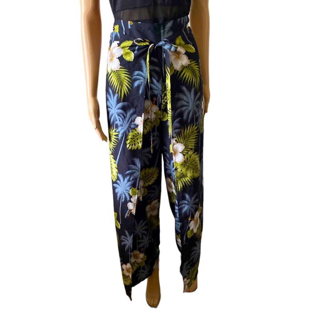 CARIBBEAN Tropical Print Loungewear Wrap Palazzo Free Size